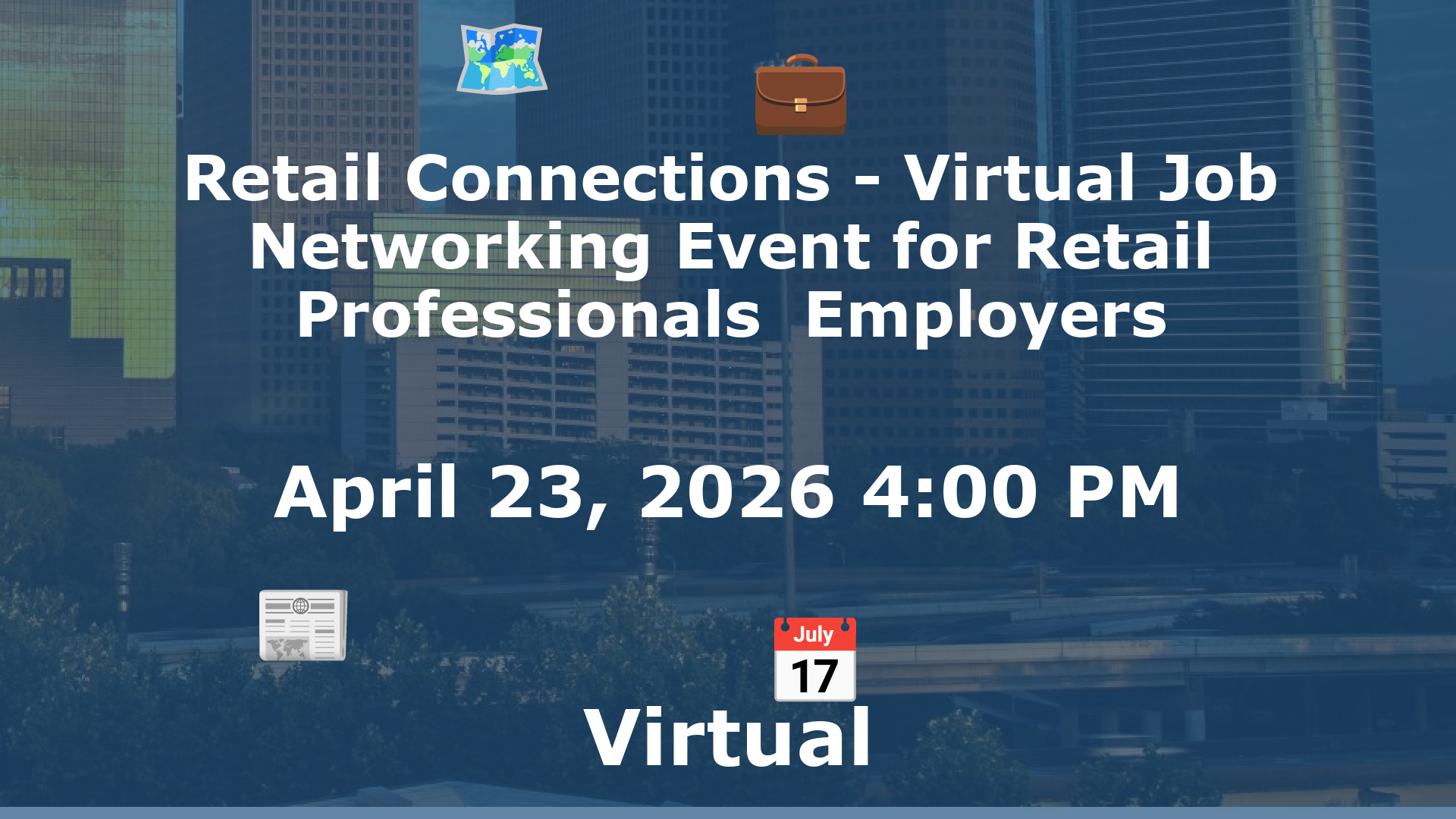 Retail Connections - Virtual Job  Networking Event for Retail Professionals  Employers event image